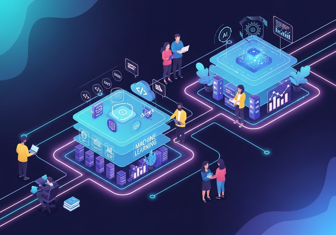 A developer planning their journey on a large map